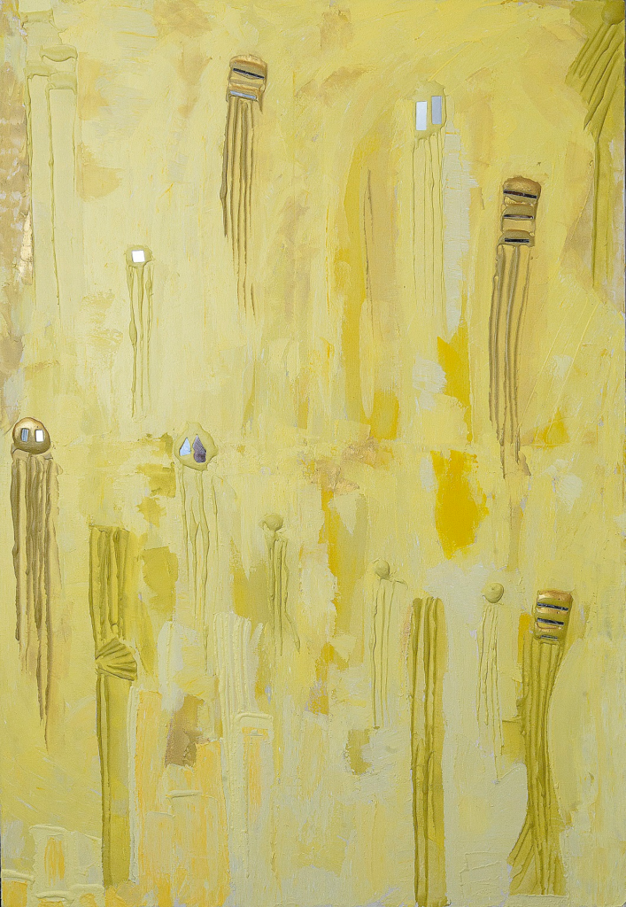 Composition 2021 Mirrors, Mixed technique, Bas-relief elements