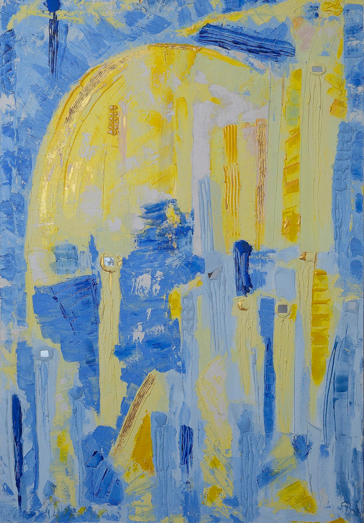 Dichromia 2021 Mirrors, Mixed technique, Bas-relief elements