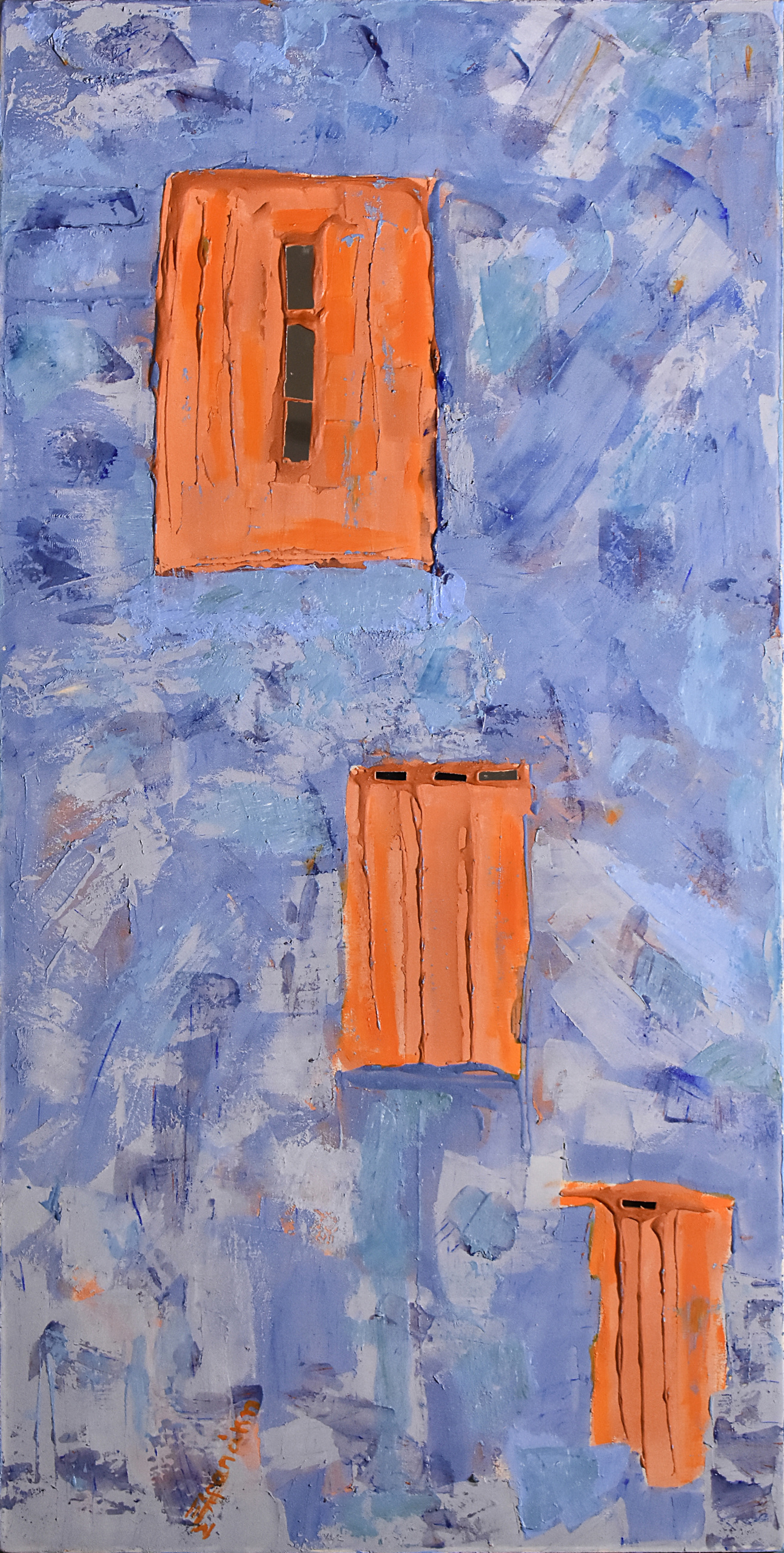 Contrasts, Mirrors, pigment powders, bas-relief elements, mixed technique